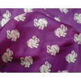 thumbnail image 4 of oneOone Silk Tabby Fabric Rabbit Block Print Fabric By The Yard 42 Inch Wide, 4 of 4