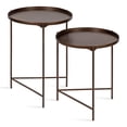 thumbnail image 1 of Kate and Laurel Ulani Table d'Appoint Moderne Gigogne, Ensemble de 2, Bronze, Tables de Bout Sophistiquées et Charmant pour Rangement et Présentation, 1 of 8