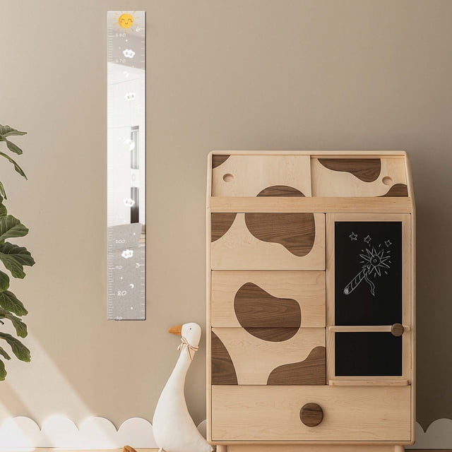 Fridja Summer Savings Growth Chart Mirror for Kids Puzzle Mirror Growth Chart for Kids Puzzle Piece Growth Chart Mirror Measuring Chart for Kids Height with Measuring Tape