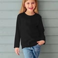 thumbnail image 4 of LOVZFMLL Hauts pour Petites Filles, T-Shirt de Pyjama à Col Rond à Manches Longues, Uni, Essentiel, Confortable, Polyvalent pour Tous les Jours, Superposition, Vêtements d'Automne 7-8 Ans Vêtements pour Filles, 4 of 7