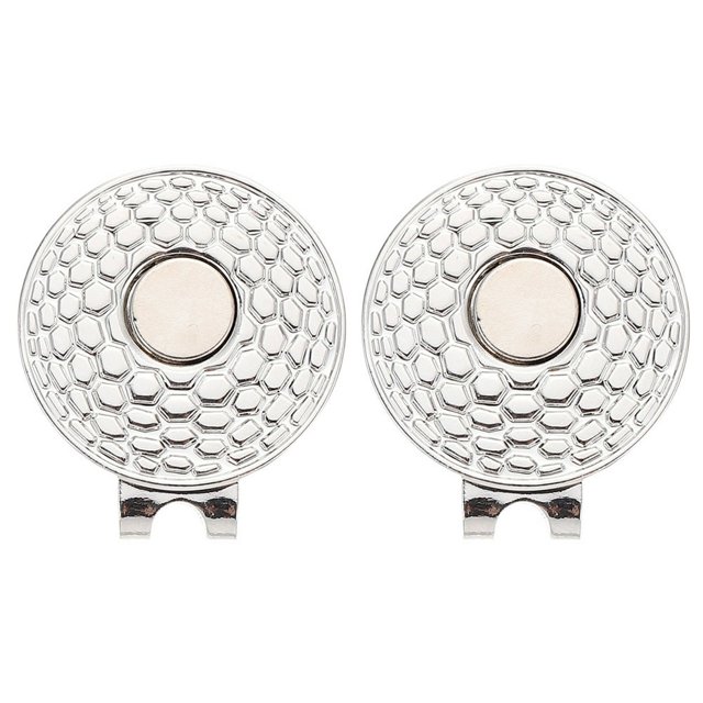 LOVEVER 2 Pcs Golf Hat Clip Exquisite Carving Clips Ball Markers Balls Fine Magnetic Tool