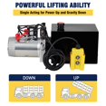 thumbnail image 4 of Double Acting Hydraulic Power Unit 12V 10.5 Quart Car Lift Hydraulic Pump Power Unit, Hydraulic Pumps with 10L Steel Tank, Car Lift Hydraulic Power Unit for Auto Repair, 4 of 9