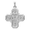 thumbnail image 1 of 14K White Gold Four Way Medal Pendant, 1 of 3