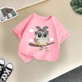 thumbnail image 4 of Hauts pour Filles Imprimé Mignon Col Rond Manches Courtes Tee Été Mode Ample Vêtements pour Petites Filles Rose 10-12 Ans, 4 of 4