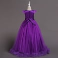 thumbnail image 4 of Liquidation et Promo, Robe d'Été pour Fille, Sans Manches à Volants en Dentelle, Broderie à Col Rond, Jupe Princesse en Tulle avec Nœud, Tenue Décontractée pour Fête, Tenue de Festival, Légère, Respirante, Âge 4-12 Style Chic Décontracté, 4 of 7