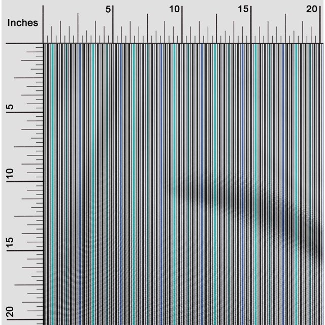 oneOone Tissu Popeline de Coton Multicolore Rayé Imprimé au Mètre 42 Pouces de Large