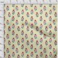 thumbnail image 3 of oneOone Viscose Chiffon Fabric Leaves & Floral Block Printed Fabric 1 Yard 42 Inch Wide, 3 of 4