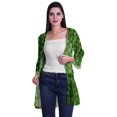 thumbnail image 2 of Moomaya Cardigan Court Imprimé en Georgette de Viscose à Manches Longues pour Femmes, 2 of 5