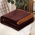 thumbnail image 4 of HWRETIE Super Soft Warm Solid Warm Micro Plush Fleece Blanket Throw Rug Sofa Bedding 70X100Cm, 4 of 7