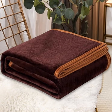Boovnll Couverture Jetée, Couvertures en Flanelle Épaisses Unies Super Douces et Chaudes, Microfibre Lavable à la Machine pour Intérieur Chambre, Canapé, Sofa, Plancher, Camping, Couverture - (39x59 Pouces)