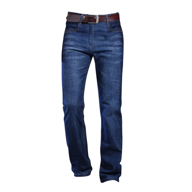 lionlar Jeans pour Hommes Jeans Extensible Mode Tendance Taille Haute Respirant Bleu Profond 34
