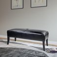 thumbnail image 2 of Banc Antonio en cuir reconsitué noir, 2 of 4
