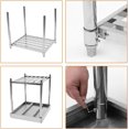 thumbnail image 3 of 24x48 In Stainless Steel Folding Work Table with Backsplash NSF Heavy Duty Commercial Prep Table with Adjustable Undershelf for Kitchen Restaurant Garage and Workshop, 3 of 7