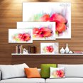 thumbnail image 3 of Beautiful Red Floral Watercolor - Floral Canvas Art Print, 3 of 4