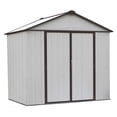 thumbnail image 4 of EZEE Shed Steel Storage 8 x 7 ft. Galvanized High Gable Cream with Charcoal Trim, 4 of 7