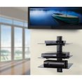 thumbnail image 1 of AVF AS300-A Triple Shelf AV Accessory Shelving - Black & Black Glass, 1 of 3