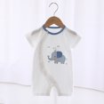 thumbnail image 2 of Birdeem Romper for Baby Girls Child Summer Thin Boneless Newborn Cotton Button Round Neck Short Sleeved Short Rompers, 2 of 12