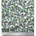 thumbnail image 1 of Soimoi Poly Georgette Fabric Leaves & Floral Block Print Fabric by Yard 52 Inch Wide, 1 of 3