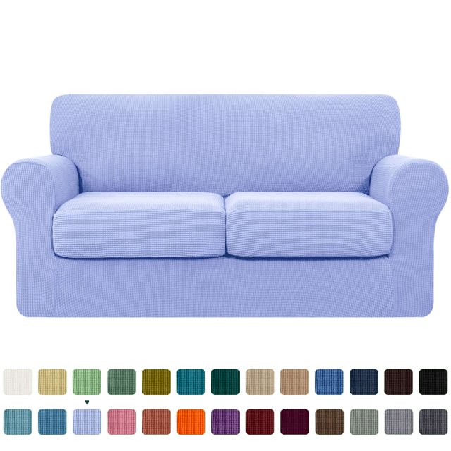 CHUN YI Housse de Canapé avec Housse de Coussin Séparée Extensible à Carreaux