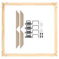 thumbnail image 1 of Unique Bargains Canvas Stretcher Bars Kit, 16x16 Inch Rectangle Solid Wood Frame for Paint, Prints, Oil Paintings, Wood Color, 1 of 5