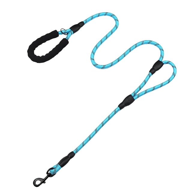 Dog Leash Reflective Nylon Double Handles Pet Walking Leash Dog Training Leash