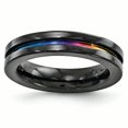 thumbnail image 1 of Edward Mirell Black Ti Anodized 4mm Band Size 11, 1 of 4