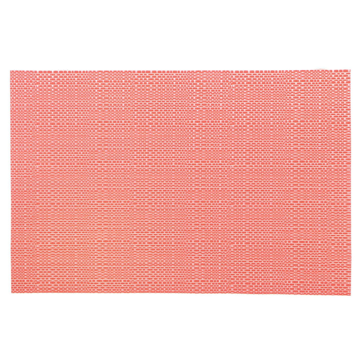 Vinyl Placemat Linen Coral 12 X 18 - Ensemble De 12