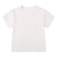 thumbnail image 1 of Posijego T-Shirts en Coton pour Bébé, Manches Courtes, Col Rond, T-Shirts de Base pour Tout-Petits Garçons Filles pour l'Été, 1 of 5