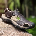 thumbnail image 4 of TIMIFIS Men's Outdoor Hiking Sandals, Open Toe Arch Support Strap Water Sandals, Lightweight Athletic Trail Sport Sandals ummer, 4 of 7