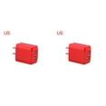 thumbnail image 2 of ZLight Adaptateur de Charge pour Téléphone à Prise US, Prise Murale, Tête de Remplacement, Rouge Melon D\'eau, 2 Ensembles, 2 of 6