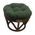 thumbnail image 1 of Blazing Needles 93301-18IN-MS-HG Coussin de Repose-Pieds Rond Uni en Microsuède Capitonné de 18 Pouces - Vert Chasseur, 1 of 2
