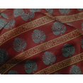 thumbnail image 4 of oneOone Silk Tabby Fabric Leaves & Lotus Block Print Fabric By The Yard 42 Inch Wide, 4 of 4