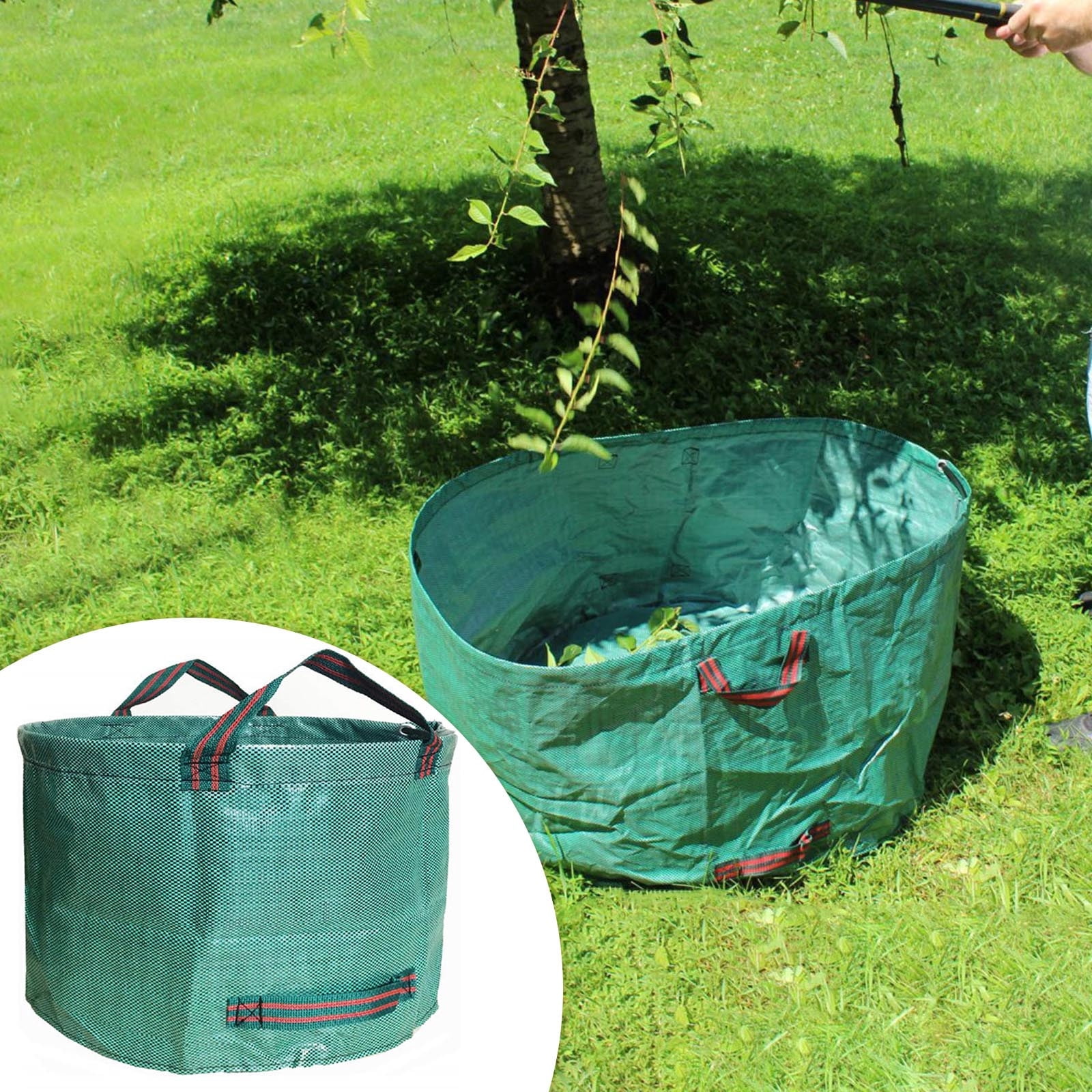 Courtyard Garden Bag ) Courtyard Garbage Bag Reusable Heavy Duty Foldable Garden Leaf Bag With Ring Garbage Green Real Little Bags Small Bags Scented Mint Bags Kitchen Pack Step Tear Small Liner Small