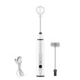 thumbnail image 1 of Rechargeable Electric Mixer Automatic Egg Beater, Three Speed Adjustable Handheld Rechargeable Foam Machine Suitable For Latte, Cappuccino, Matcha, Frappe, Sparkling Coffee, Hot Chocolate，white, 1 of 7