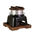 thumbnail image 1 of Luzkey Japanese Rice Pot Cooking Pot Non Stick Multipurpose Kamado Set with Wooden Lid and Tray for Backpacking Camping Travel Party large, 1 of 8