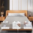 thumbnail image 4 of Beige Electric Heated Blanket, Double Control Warming Mattress Pad With Zoning Temperature, Auto Shutoff And Polyester Material For Bed, Sofa, Winter Use 61.81X83.86X9.84In 4.92Lb, 4 of 8