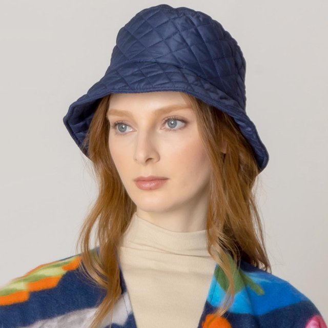 Chapeau Seau Matelassé Marine