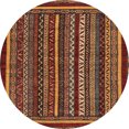 thumbnail image 1 of Ahgly Company Tapis Rond Abstrait Safran Rouge Sud-Ouest, 5 Pieds Rond, 1 of 6