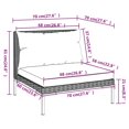 thumbnail image 4 of vidaXL 13 Piece Patio Lounge Set with Cushions Poly Rattan Dark Gray, 4 of 6