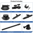 thumbnail image 3 of Triple Suction Cup Car Mount Kit for Insta360 with Extension Pole/Selfie Stick, Strong Vacuum Suction Cup Windshield Dashboard Camera Mount for Insta, 3 of 9