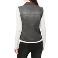 thumbnail image 3 of INSPIRE CHIC Women's Washed Denim Button Sleeveless Vest Jacket with Pockets S Gray, 3 of 4