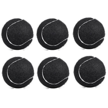 Lot de 6 Balles de Tennis Résistantes à l'Usure, Élastiques, Balles d'Entraînement 66 mm pour Femmes Débutantes, Balle de Tennis d'Entraînement, Noir