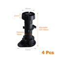 thumbnail image 1 of 4pcs Cabinet Legs Plinth Feet Adjustable Base Furniture Foot Carcase For Home, 1 of 3