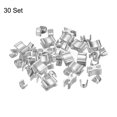 thumbnail image 3 of Unique Bargains Silver Tone Zipper Slider Retainers Sewing Fastener (30 Pack), 3 of 6