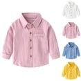 thumbnail image 4 of T-shirts Garçons Manches Longues Décontracté Polo Uni Violet 2-3 Ans, 4 of 4