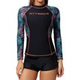 thumbnail image 1 of Chemise à Manches Longues à Imprimé Floral Rush Guard UPF 50+ pour Femmes, 1 of 6