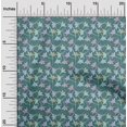 thumbnail image 2 of oneOone Cotton Cambric Teal Green Fabric Leaves Sewing Craft Projects Fabric Prints By Yard 42 Inch Wide, 2 of 5
