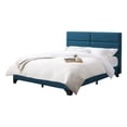 thumbnail image 1 of CorLiving Bellevue Upholstered Adult Full Bed Frame with Wide-Rectangle Tufted Headboard and Slats - No Box Spring Required, 1 of 9