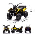 thumbnail image 3 of VOLTZ TOYS Explorer Quad UTV 6V Ride-On Car for Toddlers, Electric 4-Wheeler Kids ATV with Storage Trunk, Battery Powered Single Seater Toy with LED Lights & Music, Yellow, 3 of 6