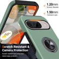 thumbnail image 5 of KOMI for Google Pixel 9 Pro XL Case, Slim Fit Case for Pixel 9 Pro XL with Metal Ring Holder Kickstand, Dual Layer Shockproof Protective Phone Case for Google 9 Pro XL 6.8", Alpine Green, 5 of 5
